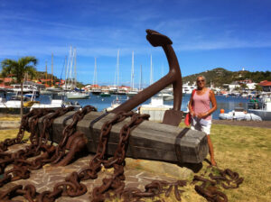 Ten-ton anchor dredged from St Bart's harbour