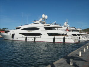One of the yachts in St Barts.